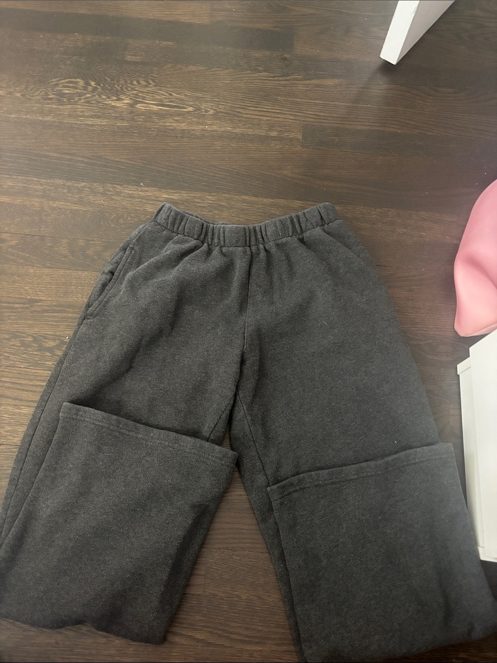 Brandy Melville Kids Charcoal Wide-Leg Sweatpants